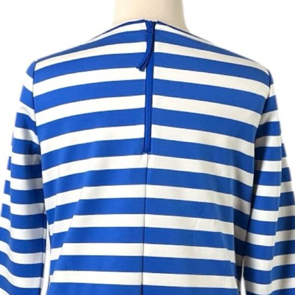 Lands’ End Shift Dress Ponte 3/4 Sleeve Blue White Stripe Women’s Plus Size 16 - Picture 8 of 11